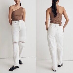 Madewell Baggy Straight Jean Tile White